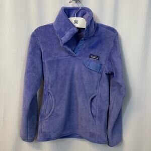 Patagonia Retool Snap Purple Pullover Kangaroo Pocket Sweater XS